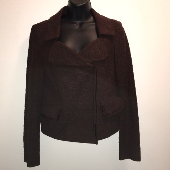 BANANA REPUBLIC Brown Crop Blazer/Jacket~sz 8~EUC - Picture 1 of 8
